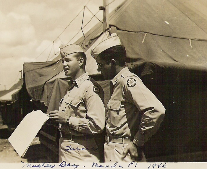 Lt. Turner, Lt. Gomez, Manila, June 14, 1946